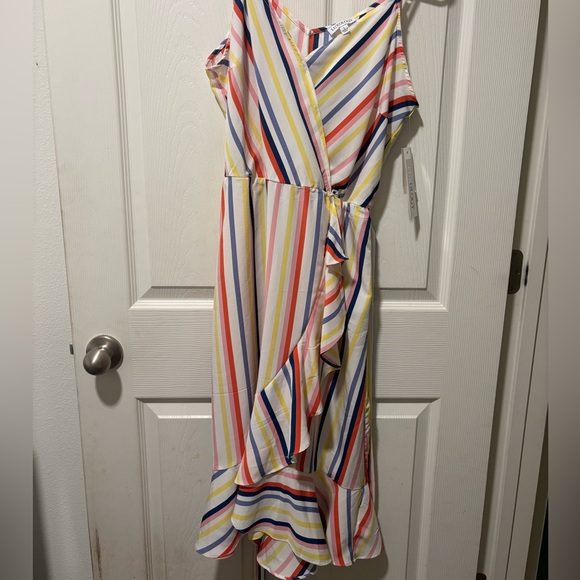 Luxology Multicolor Striped Dress * Spaghetti Strap* - Picture 2 of 5